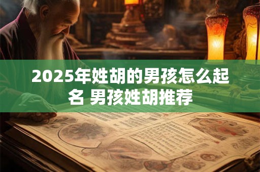 2025年姓胡的男孩怎么起名 男孩姓胡推荐