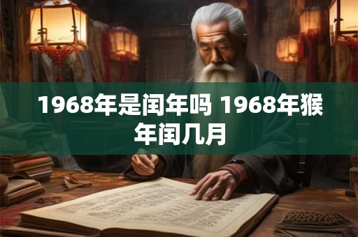 1968年是闰年吗 1968年猴年闰几月 1968年是闰年吗 1968年猴年闰几月