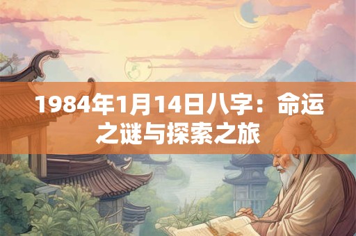 1984年1月14日八字：命运之谜与探索之旅