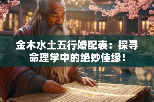 金木水土五行婚配表：探寻命理学中的绝妙佳缘！