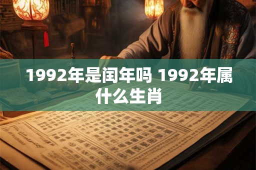 1992年是闰年吗 1992年属什么生肖 1992年是闰年吗 1992年属什么生肖