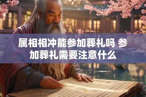 属相相冲能参加葬礼吗 参加葬礼需要注意什么