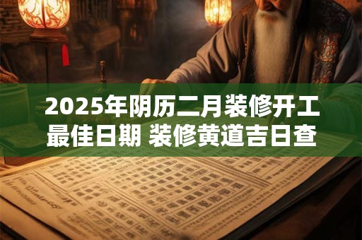 2025年阴历二月装修开工最佳日期 装修黄道吉日查询