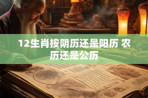12生肖按阴历还是阳历 农历还是公历