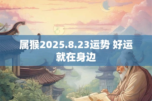 属猴2025.8.23运势 好运就在身边