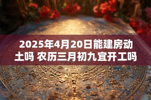 2025年4月20日能建房动土吗 农历三月初九宜开工吗
