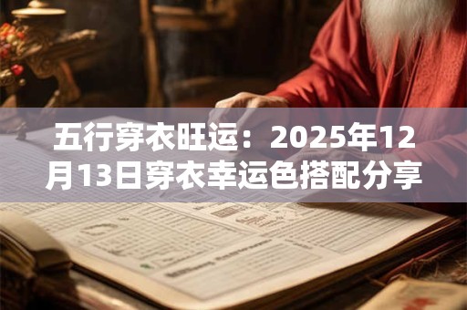 五行穿衣旺运：2025年12月13日穿衣幸运色搭配分享