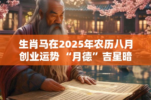 生肖马在2025年农历八月创业运势 “月德”吉星暗中相助