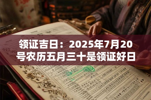 领证吉日：2025年7月20号农历五月三十是领证好日子吗