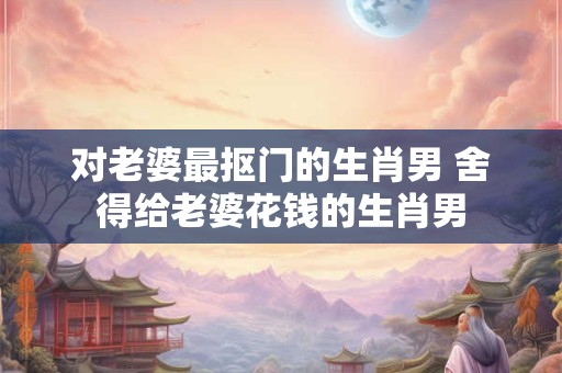 对老婆最抠门的生肖男 舍得给老婆花钱的生肖男