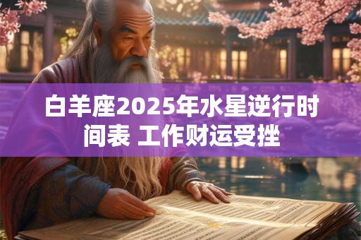 白羊座2025年水星逆行时间表 工作财运受挫