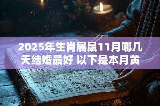 2025年生肖属鼠11月哪几天结婚最好 以下是本月黄道吉日