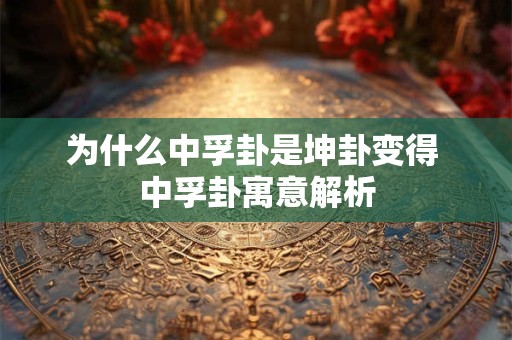 为什么中孚卦是坤卦变得 中孚卦寓意解析