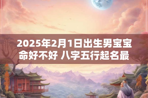 2025年2月1日出生男宝宝命好不好 八字五行起名最全款