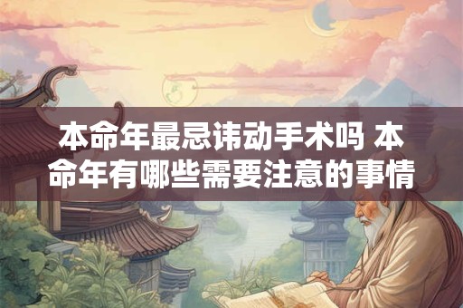 本命年最忌讳动手术吗 本命年有哪些需要注意的事情