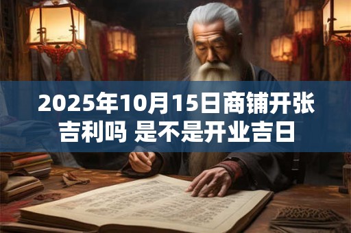2025年10月15日商铺开张吉利吗 是不是开业吉日