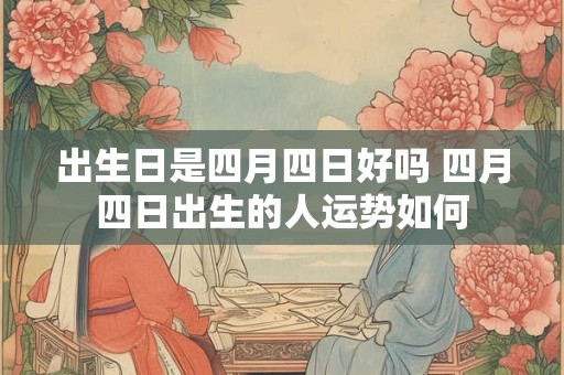 出生日是四月四日好吗 四月四日出生的人运势如何