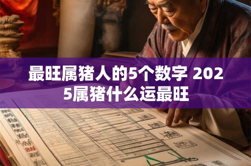 最旺属猪人的5个数字 2025属猪什么运最旺