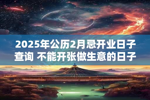 2025年公历2月忌开业日子查询 不能开张做生意的日子