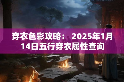 穿衣色彩攻略： 2025年1月14日五行穿衣属性查询