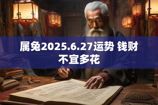 属兔2025.6.27运势 钱财不宜多花