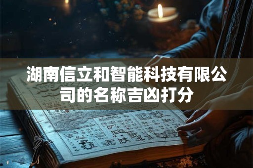 湖南信立和智能科技有限公司的名称吉凶打分