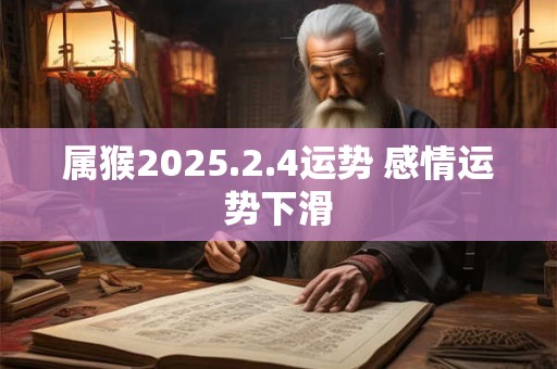 属猴2025.2.4运势 感情运势下滑