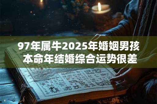 97年属牛2025年婚姻男孩 本命年结婚综合运势很差