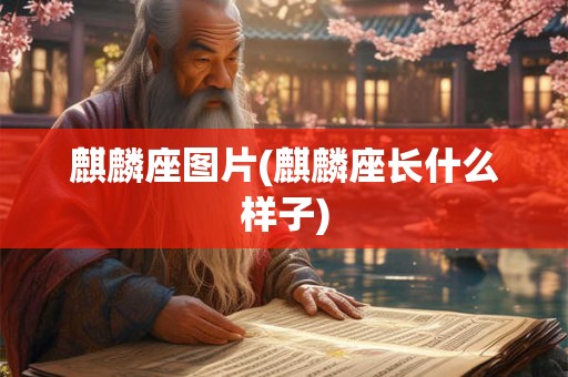 麒麟座图片(麒麟座长什么样子)