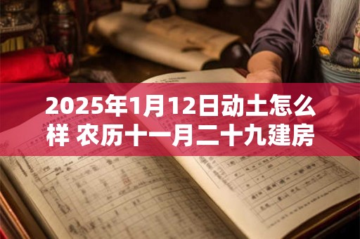 2026年1月12日动土怎么样 农历十一月二十九建房合适吗