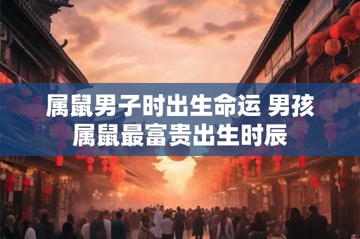 属鼠男子时出生命运 男孩属鼠最富贵出生时辰
