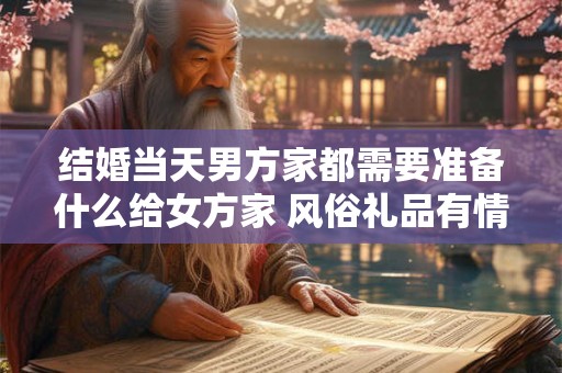 结婚当天男方家都需要准备什么给女方家 风俗礼品有情义