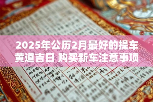 2025年公历2月最好的提车黄道吉日 购买新车注意事项