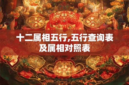 十二属相五行,五行查询表及属相对照表