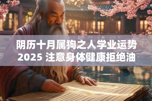 阴历十月属狗之人学业运势2025 注意身体健康拒绝油腻食品