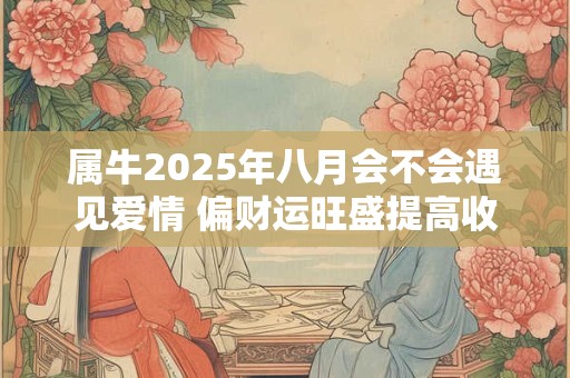 属牛2025年八月会不会遇见爱情 偏财运旺盛提高收入