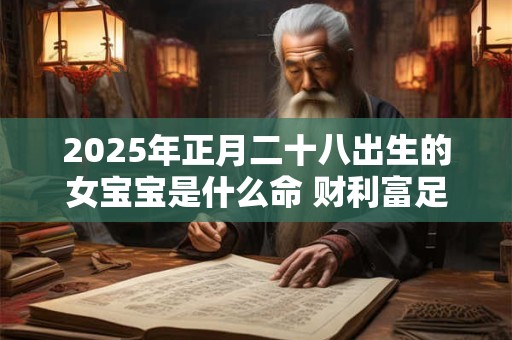2025年正月二十八出生的女宝宝是什么命 财利富足命格