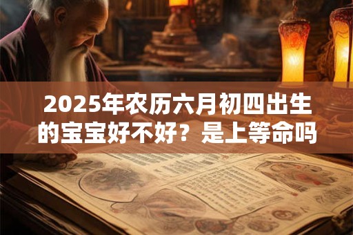 2025年农历六月初四出生的宝宝好不好?是上等命吗? 2025年农历六月初四出生的宝宝好不好?是上等命吗?