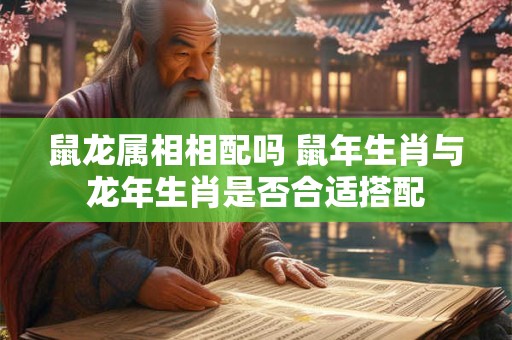 鼠龙属相相配吗 鼠年生肖与龙年生肖是否合适搭配