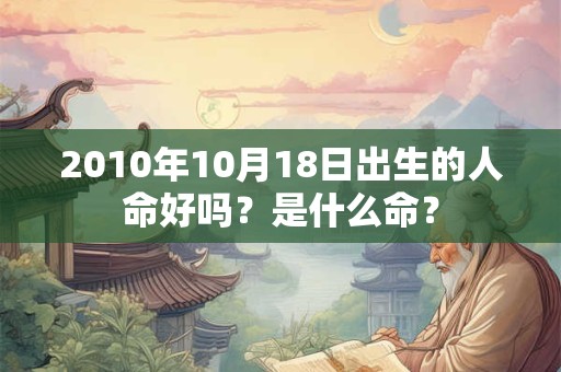 2010年10月18日出生的人命好吗？是什么命？