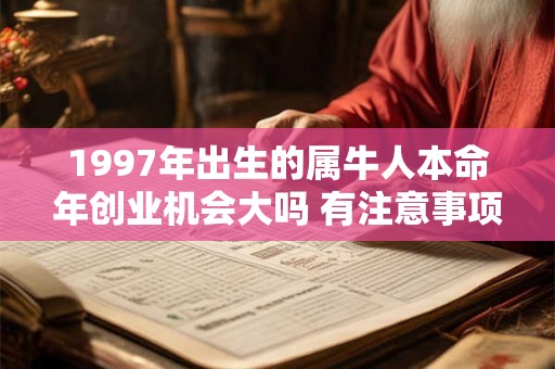 1997年出生的属牛人本命年创业机会大吗 有注意事项吗 1997年出生的属牛人本命年创业机会大吗 有注意事项吗