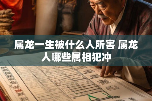 属龙一生被什么人所害 属龙人哪些属相犯冲