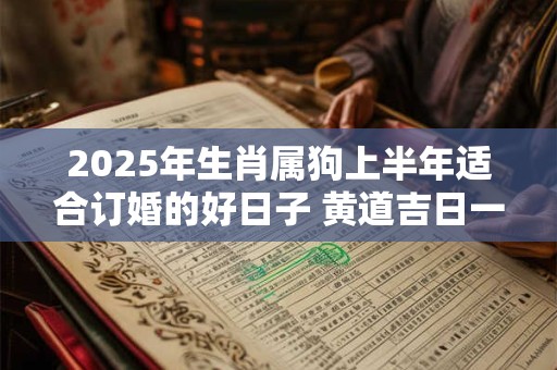 2025年生肖属狗上半年适合订婚的好日子 黄道吉日一览表
