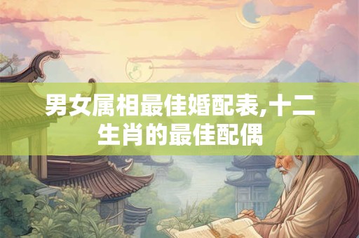 男女属相最佳婚配表,十二生肖的最佳配偶