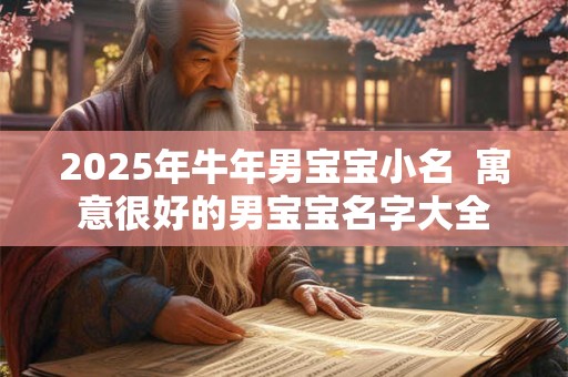 2025年牛年男宝宝小名  寓意很好的男宝宝名字大全