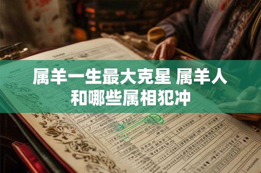 属羊一生最大克星 属羊人和哪些属相犯冲