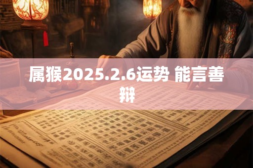 属猴2025.2.6运势 能言善辩