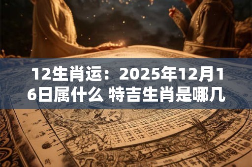 12生肖运：2025年12月16日属什么 特吉生肖是哪几个