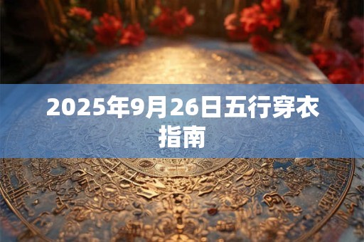 2025年9月26日五行穿衣指南
