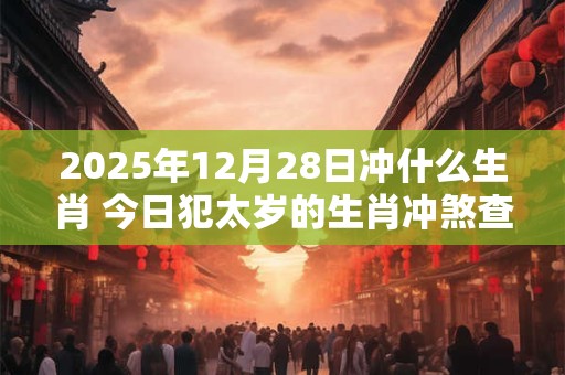 2025年12月28日冲什么生肖 今日犯太岁的生肖冲煞查询：